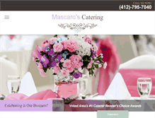 Tablet Screenshot of mascaroscatering.com